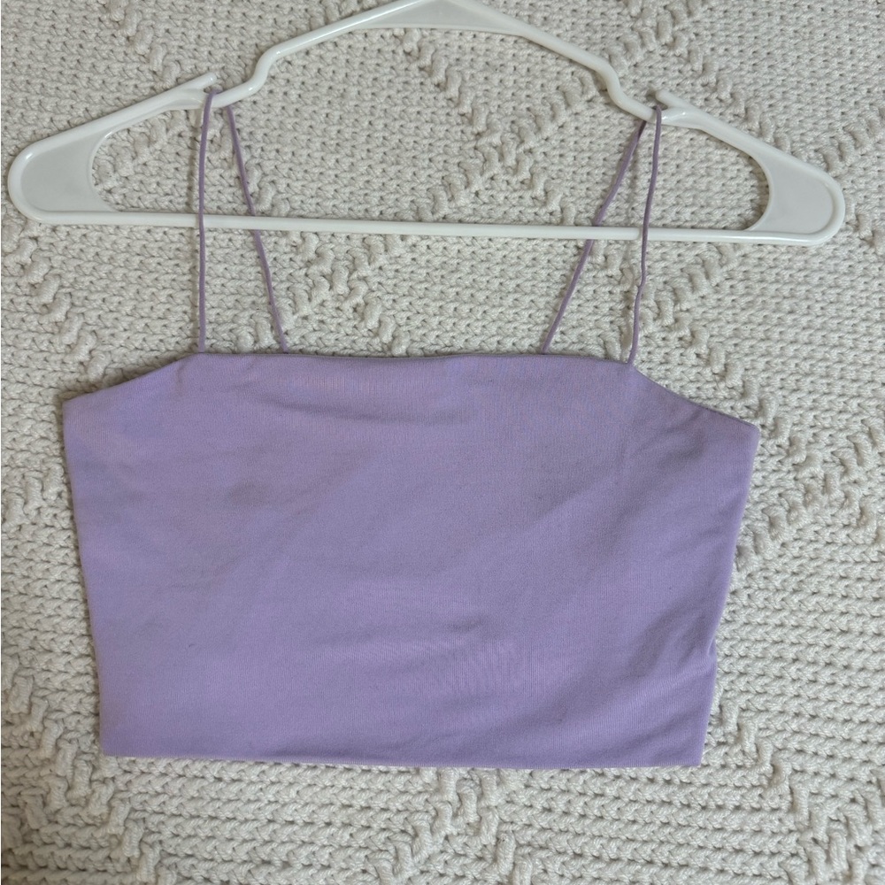 XS purple SHEIN cropped tank top